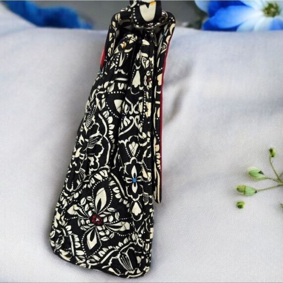 Vera Bradley Barcelona Black Julia Satchel Crossbody Strap Handle Lock Purse Bag - Picture 9 of 14